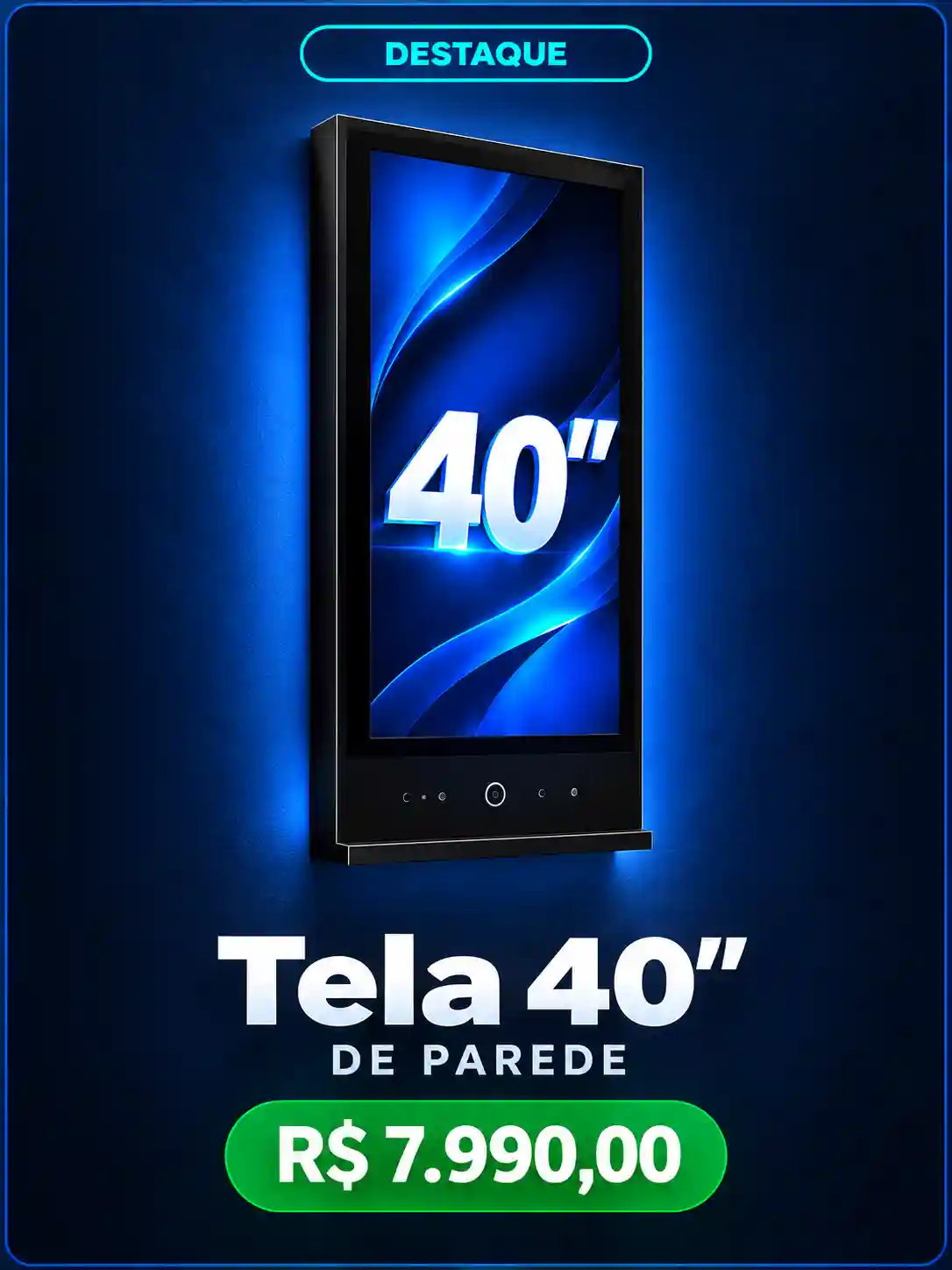 Tela digital de parede de 40 polegadas