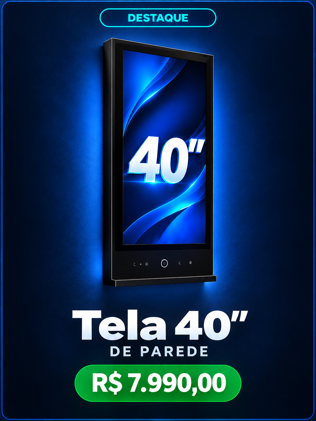 Tela digital de parede de 40 polegadas