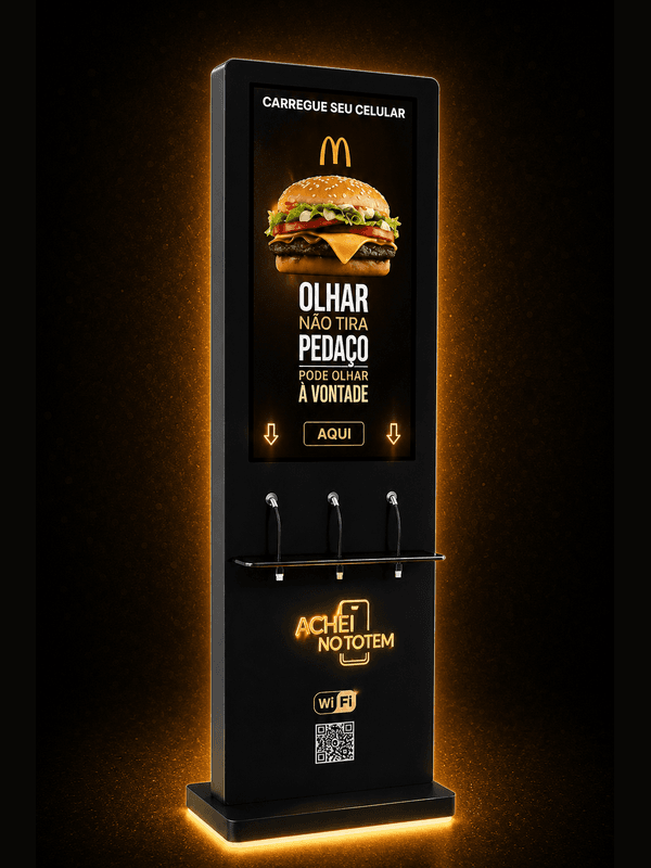 Totem digital de 32 polegadas